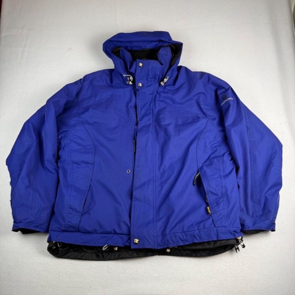 Rossignol Mens Ski‎ Jacket Gore Tex Blue Insulated Hooded Winter Coat Size L